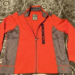 Tommy Bahama orange and Gray Broncos Jacket